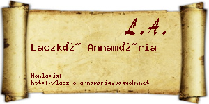 Laczkó Annamária névjegykártya