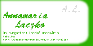 annamaria laczko business card